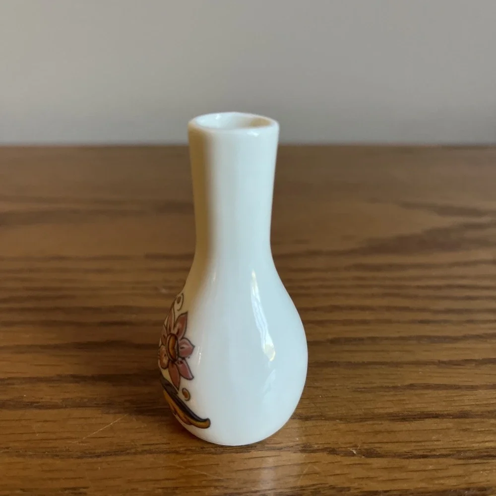 Vintage Miniature Vase Floral 2.75